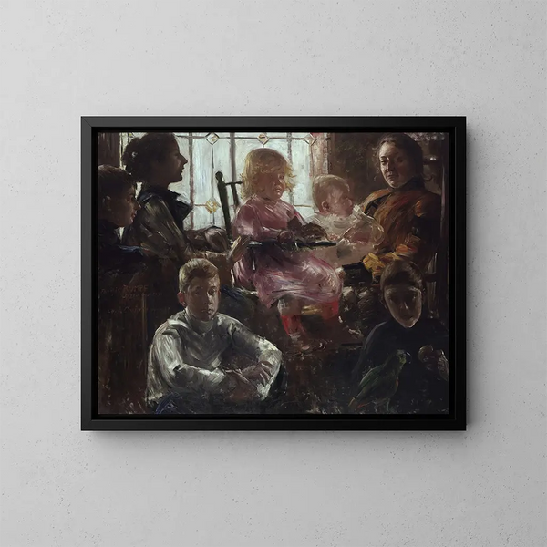 La famille du peintre Fritz Rumpf - Lovis Corinth — kehystetty taideteos seinällä