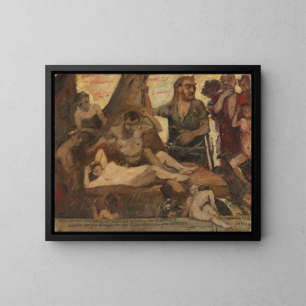 Le rire homérique - Lovis Corinth — kehystetty taideteos seinällä