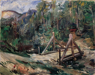 maisemasta Tyrolista sillalla - Lovis Corinth — näkymä teoksesta