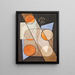 Composition aux cercles symétriques - László Moholy-Nagy — kehystetty taideteos seinällä