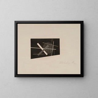 Composition - László Moholy-Nagy — kehystetty taideteos seinällä