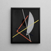 E IV Construction VII - László Moholy-Nagy — kehystetty taideteos seinällä