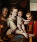 La Sainte Famille et saint Étienne - Luca Longhi — näkymä teoksesta