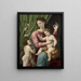 La Vierge à l'Enfant avec le petit saint Jean-Baptiste - Luca Penni — kehystetty taideteos seinällä