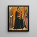 La Vierge à l'Enfant avec saint Nicolas et saint Paul - Luca di Tommè — kehystetty taideteos seinällä