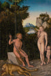 Fauni ja hänen perheensä tappetun leijonan kanssa - Lucas Cranach l'Ancien — näkymä teoksesta