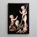 Jeesuksen Lapsen palvonta Johannes Kastajan toimesta - Lucas Cranach l'Ancien — kehystetty taideteos seinällä