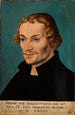Philipp Melanchthonin muotokuva - Lucas Cranach l'Ancien — kehystetty taideteos seinällä