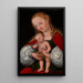 Madonna ja lapsi viinirypäleiden kanssa - Lucas Cranach vanhempi — kehystetty taideteos seinällä