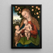 Maria ja lapsi sekä nuori Johannes omenapuun alla - Lucas Cranach vanhempi — kehystetty taideteos seinällä