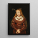 Sibylle de Clèves - Lucas Cranach vanhempi — kehystetty taideteos seinällä