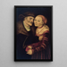 Huonosti yhteensopiva pari - Lucas Cranach l'Ancien — kehystetty taideteos seinällä