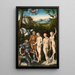 Pariisin tuomio - Lucas Cranach l'Ancien — kehystetty taideteos seinällä