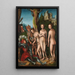 Pariisin tuomio - Lucas Cranach l'Ancien — kehystetty taideteos seinällä