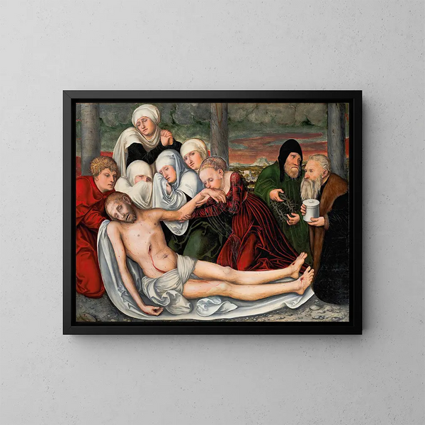 La Lamentation - Lucas Cranach vanha — kehystetty taideteos seinällä