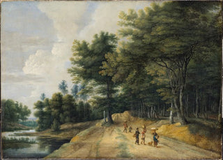 Lucas van Uden - Landscape with a Road through a Wood of Beeches.webp