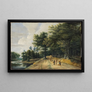 Lucas van Uden - Landscape with a Road through a Wood of Beeches.webp