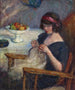 Fille qui coud - Lucien Abrams — näkymä teoksesta