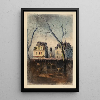 Lucien Marcelin Gautier - Statue de Henri IV sur le PontNeuf vue du square du vert Galant.webp