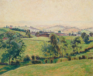 Myöhäinen sumu Broughissa - Lucien Pissarro — näkymä teoksesta