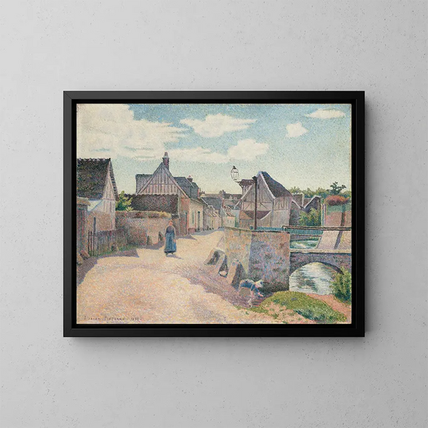 Gouvernes près de Lagny - Lucien Pissarro — kehystetty taideteos seinällä