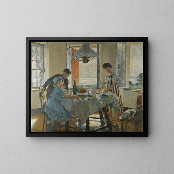 Le Petit Déjeuner - Lucien Simon — kehystetty taideteos seinällä