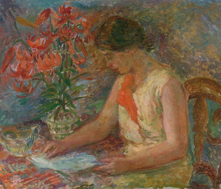 Lucjan Adwentowicz - Reading woman.webp