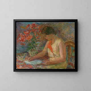 Lucjan Adwentowicz - Reading woman.webp