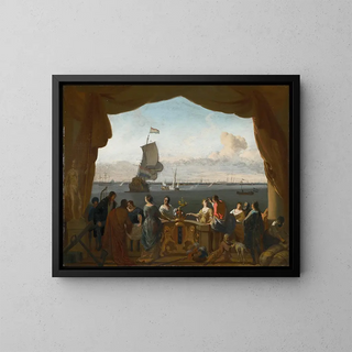 Ludolf Backhuysen - Allegory of the flourishing Amsterdam maritime trade.webp