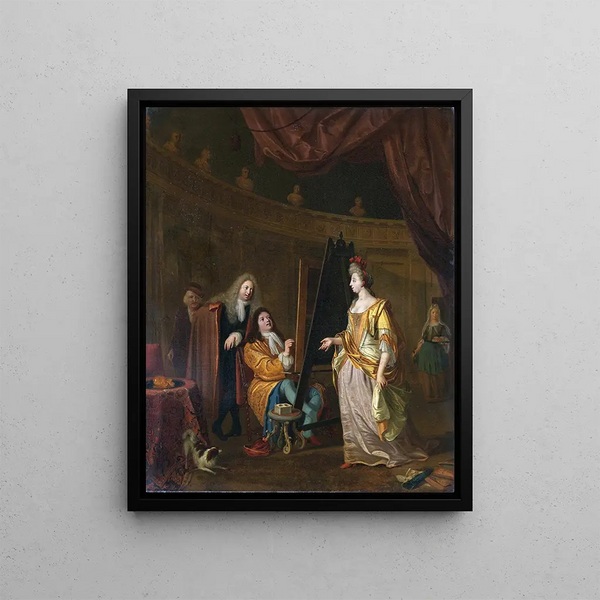 Ludolf Backhuysen - An Artist in his Studio Painting the Portrait of a Lady.webp