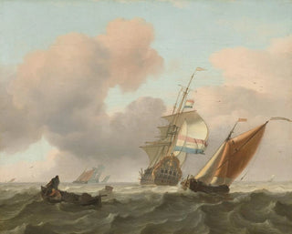 Mer agitée avec des navires - Ludolf Bakhuizen — näkymä teoksesta
