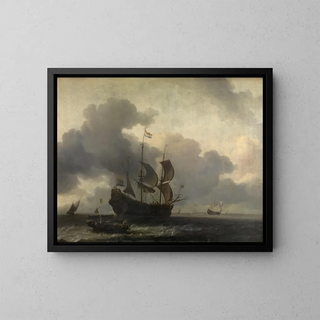 Ludolf Backhuysen - The Warship De Jacob at Anchor.webp