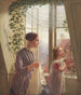 Intérieur avec mère et fille à la fenêtre - Ludvig August Smith — näkymä teoksesta