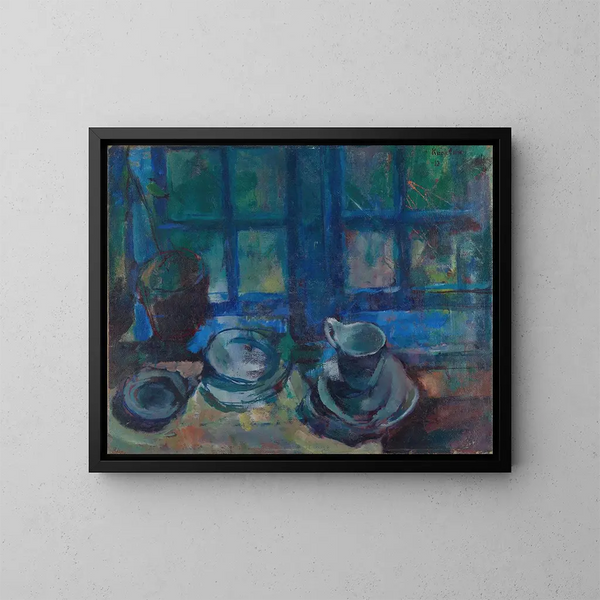 La cuisine bleue - Ludvig Karsten — kehystetty taideteos seinällä