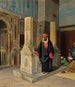 Prier dans la Mosquée Bleue du Caire - Ludwig Deutsch — näkymä teoksesta