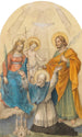 Clemens Maria Hofbauer ja pyhät - Ludwig Ferdinand Schnorr von Carolsfeld — näkymä teoksesta