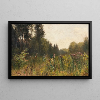 Ludwig Gustav Voltz - Waldlichtung mit Reh.webp