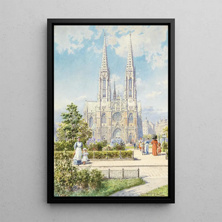 Ludwig Hans Fischer - A sunny day near Votivkirche.webp