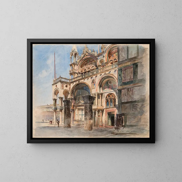 La basilique Saint-Marc à Venise - Ludwig Johann Passini — kehystetty taideteos seinällä