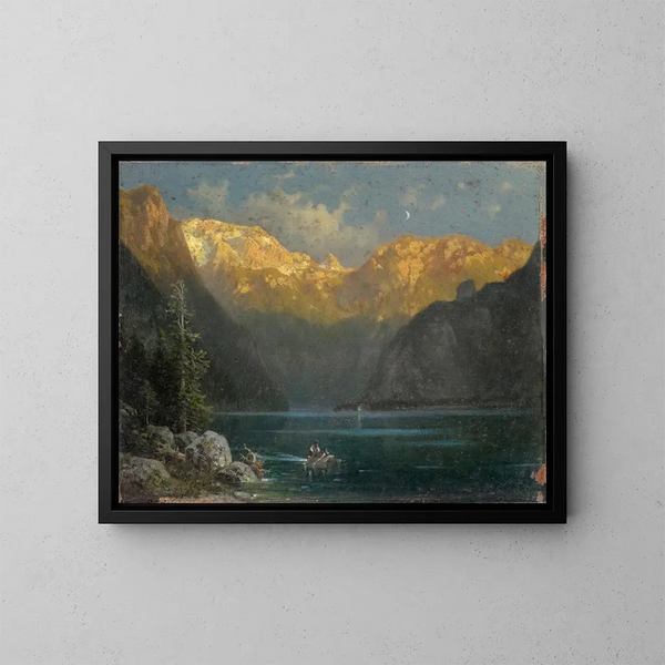 Atmosphère au Königssee - Ludwig Sckell — kehystetty taideteos seinällä