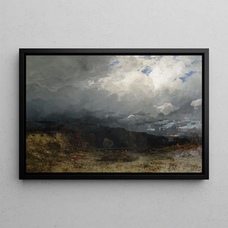 Ludwig Willroider - Wolkenverhangene Moorlandschaft im Vorgebirge.webp