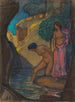 Grotte with women bathing - Ludwig von Hofmann — näkymä teoksesta