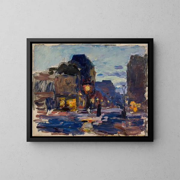 Rue à Paris - Ludwik de Laveaux — kehystetty taideteos seinällä