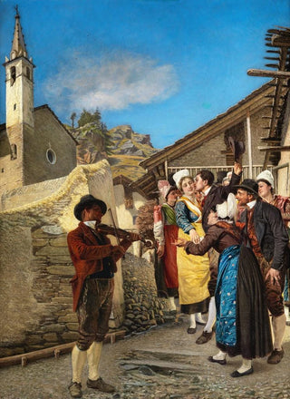 Luigi Novarese - Hochzeitsgesellschaft in den Bergen der Gemeinde Pragelato.webp