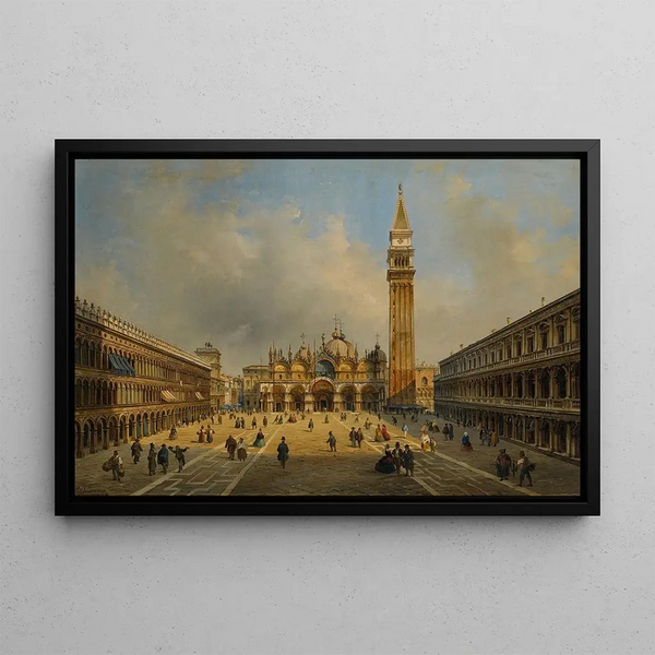 Luigi Querena - Venice a view of St Marks Square.webp