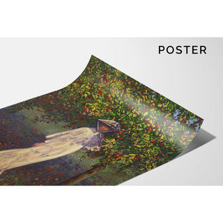 Mademoiselle au jardin , Automne - Leon Kamir-Kaufmann | Reproduction Tableau Décoration murale affiche copie