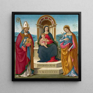 Madone et Enfant avec Saint Juste de Volterra et Sainte Marguerite d'Antioche - Bastiano Mainardi