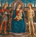 Madone ja lapsi trônant avec Saint Michel et Saint Sébastien - Filippo d'Antonio Filippelli — näkymä teoksesta