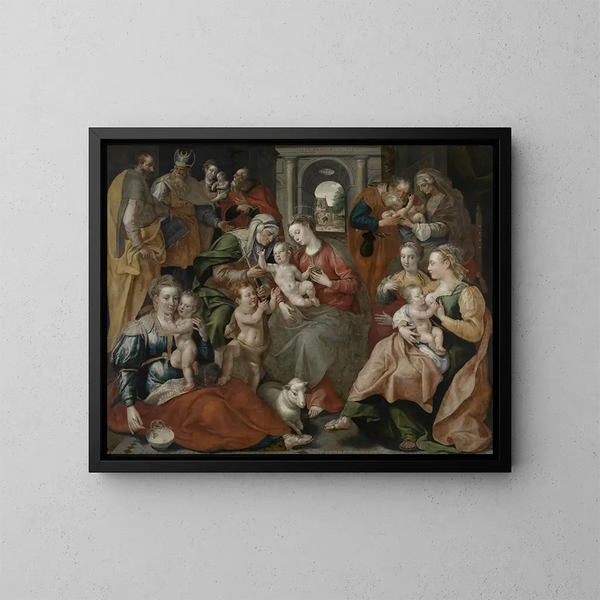 La Famille de sainte Anne - Maerten de Vos — kehystetty taideteos seinällä