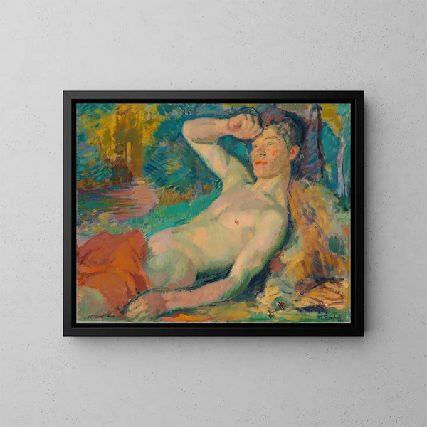 Faune s'éveillant - Magnus Enckell — kehystetty taideteos seinällä